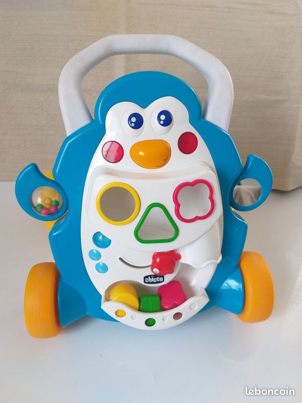 Trotteur pousseur CHICCO NINO PINGOUIN premiers pas Aide à la