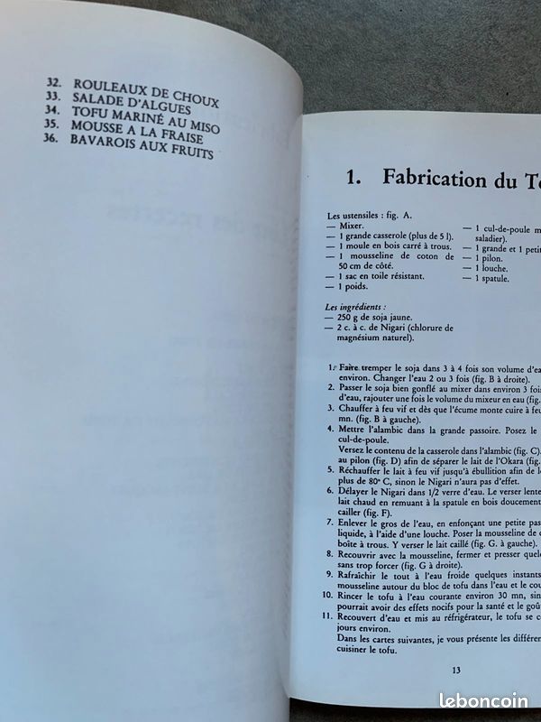 Livre Le Tofu dans la cuisine macrobiotique. Fabrication et recettes (image 5)