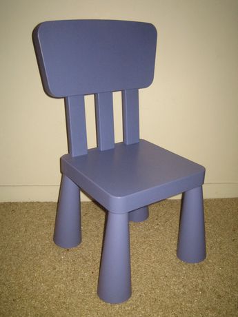 MAMMUT Chaise enfant, intérieur/ extérieur, bleu - IKEA