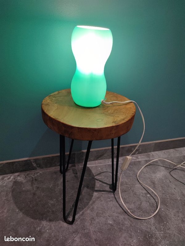 Lampe de table, chevet ikea vintage 752 typ b9612 hand made bleu