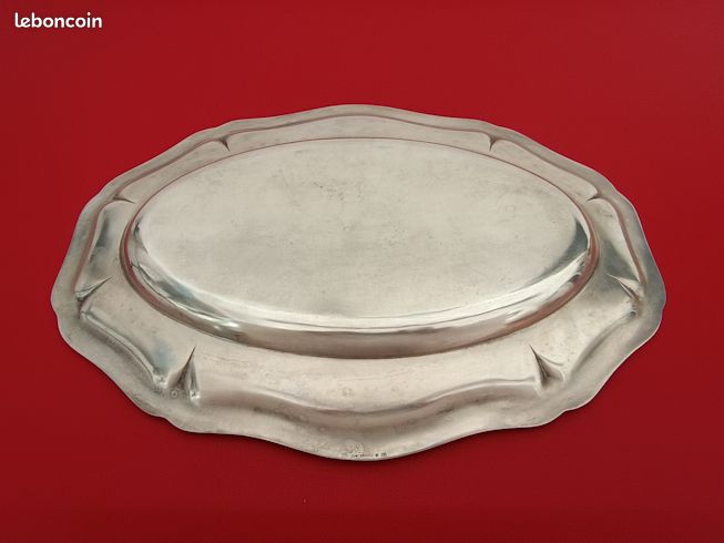 Grand Plat ERCUIS en Métal Argenté