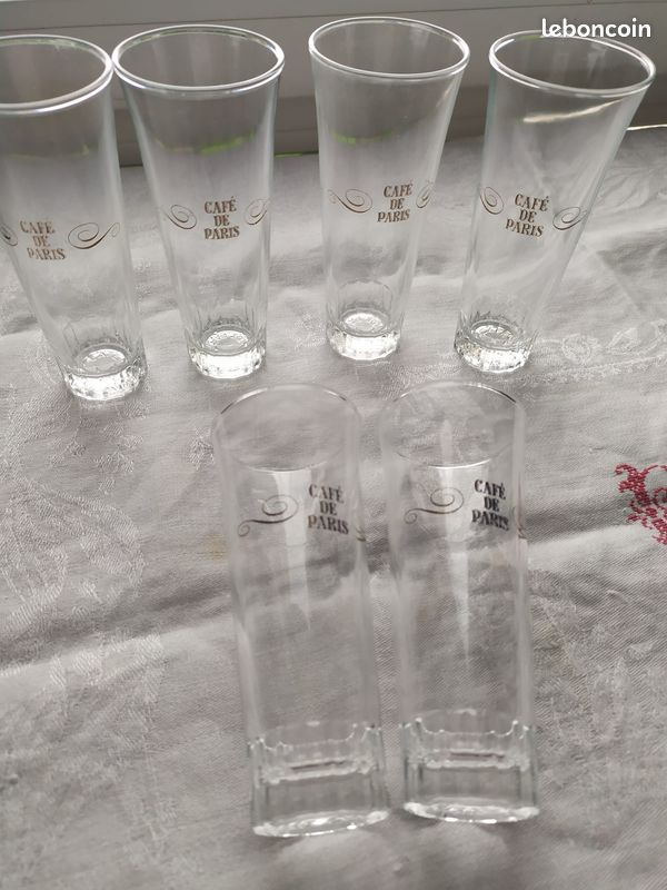 Lot 6 verres "Café de Paris" (image 2)
