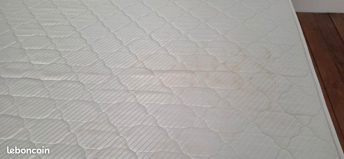 Sommier à lattes et tête et pieds de lit métal laqué blanc (image 3)