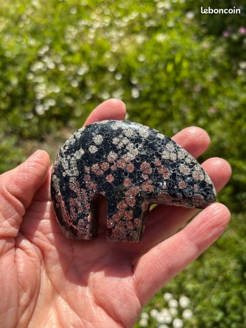 Statue-Sculpture-Ours Zuni-Obsidienne-150gr-neuf (image 7)