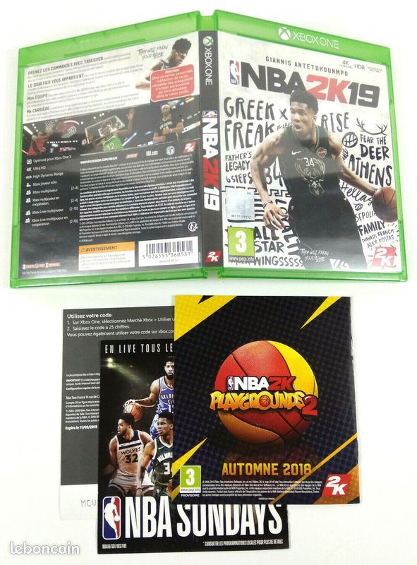 Jeu Xbox One NBA 2K19 + boîte + documents (image 4)
