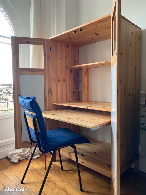 Meuble bureau ou meuble bar en bois claire (image 4)