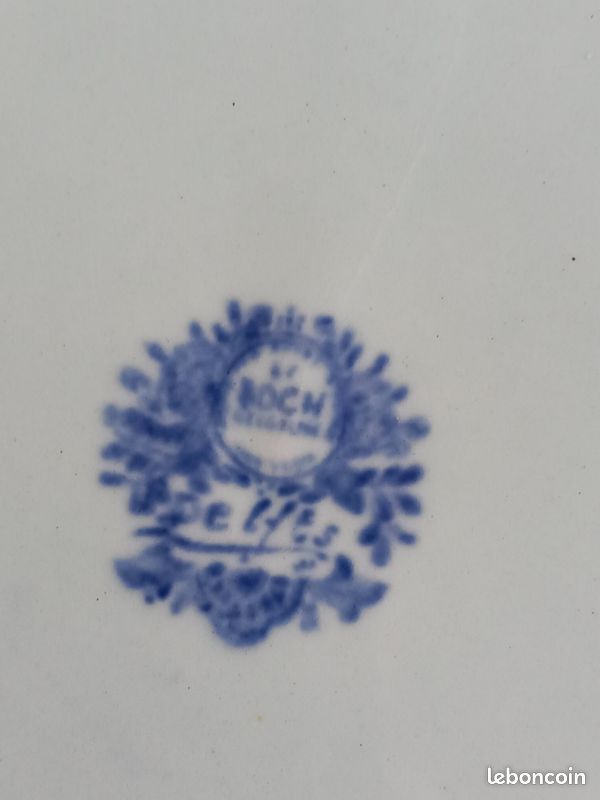 Assiettes à Pain " décor de Delft " par Boch lot de 4 (image 12)