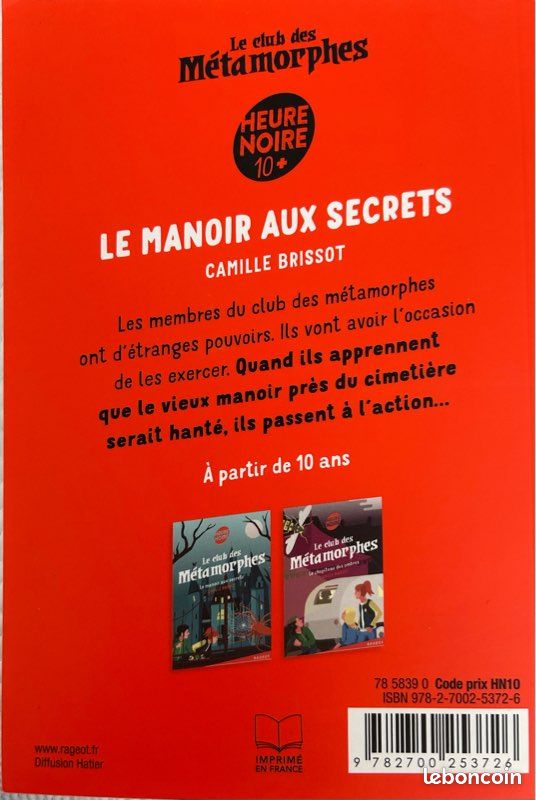 đ LE ROMAN MYSTĂRE Ă DĂVORER Le club des MĂ©tamorphes : Le manoir aux secrets (image 2)