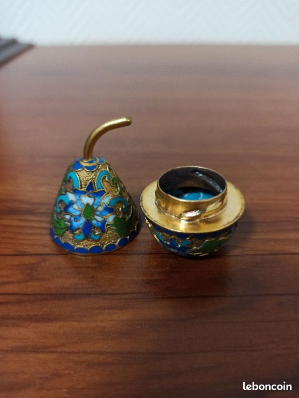 Boîte forme de poire Chinoise vintage émaillée (image 5)