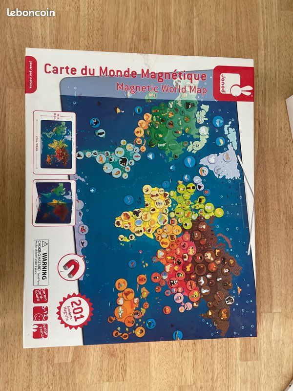 Grande carte magnétique avec les animaux du monde (image 1)
