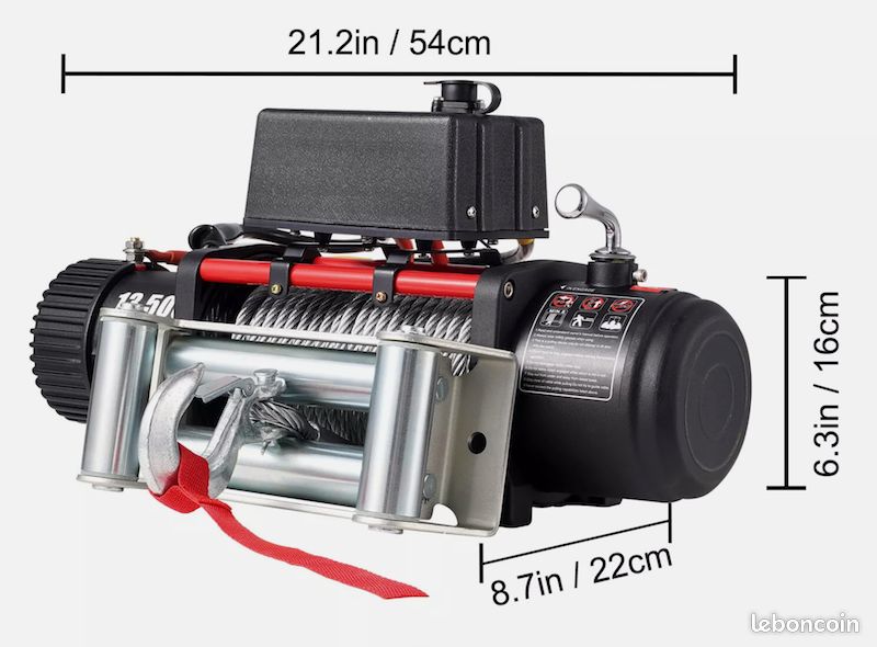 Treuil électrique – 12V - Traction 6123KG – Télécommande - Neuf – Livraison 3 jours (image 3)