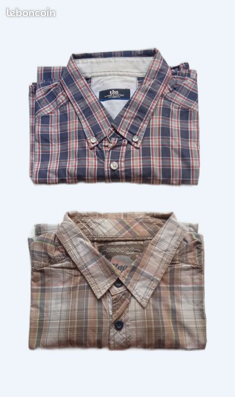 Duo de chemises homme marques TBS et Bonobo Taille L Vêtements