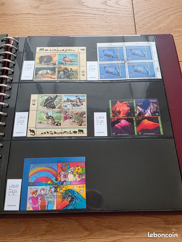 Collection Timbres ONU Vienne dans Classeur Luxe - 50 p. Complets & Blocs CITES/UNESCO (image 16)