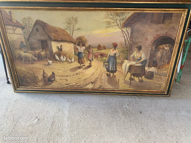 Peinture sur toile ancienne À. Sarot (image 1)