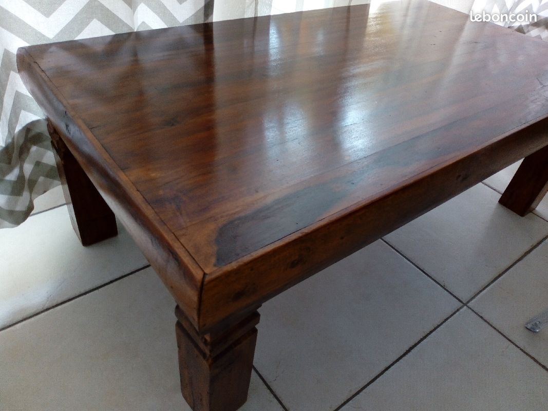 Table de salon bois massif (image 1)