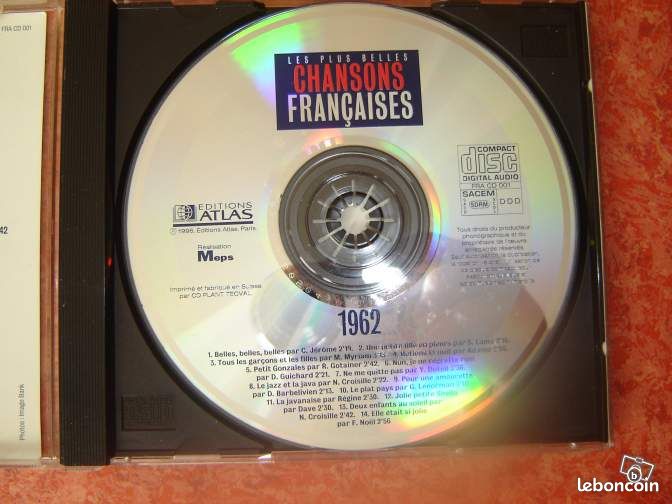 CD 1962 Les plus belles chansons françaises (image 3)