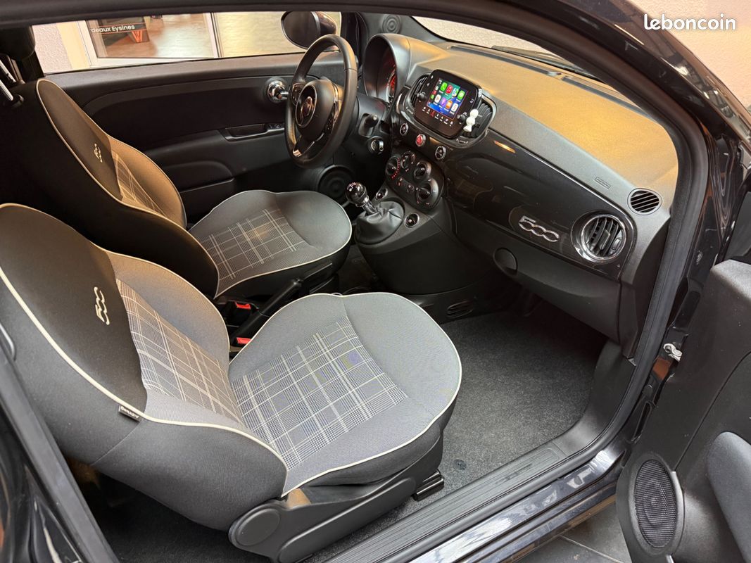 FIAT 500 1.2 70 LOUNGE / APPLECARPLAY / RÉGULATEUR - LIMITEUR DE VITESSE / RADAR DE RECUl (image 26)