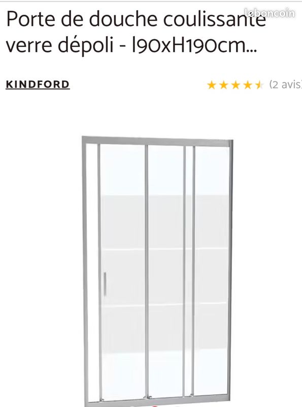 Vend porte douche coulissante (image 1)