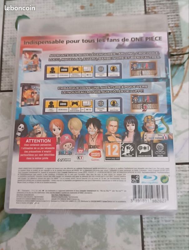 One piece pirate warriors 1 et 2 PS3 neuf sous blister (image 2)