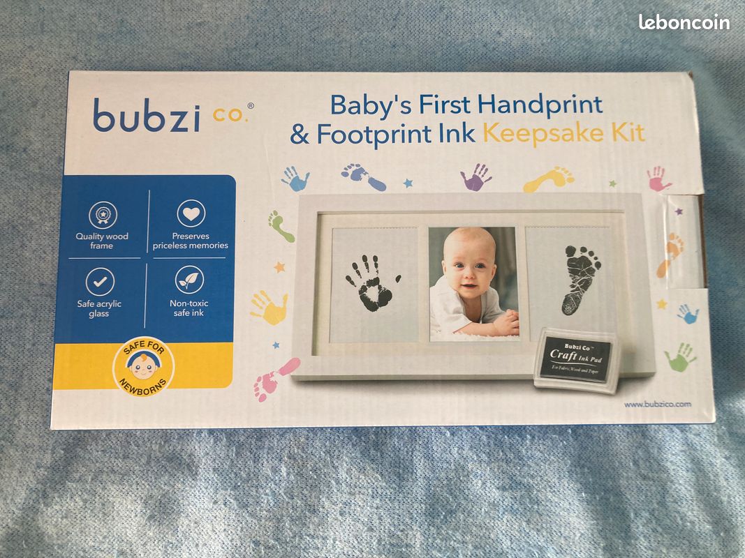Huiya- Kit Empreinte Bebe Sans Encre Empreinte De Main Et De Pied Souvenir De Moulage Et