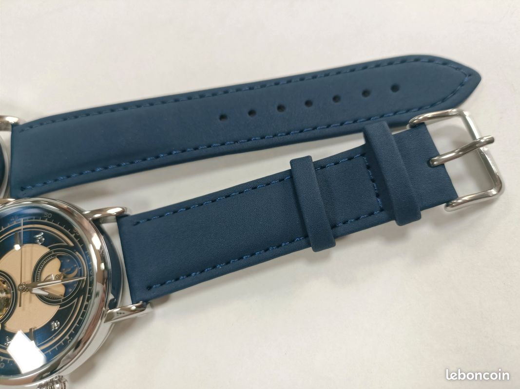 Montre TEVISE Automatique Homme – Tourbillon + Phase Lune + Vue Arrière – Modèle T802B
