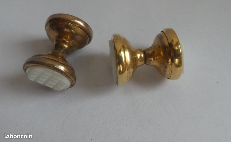 Boutons De Manchettes En Nacre Vintage - Années 1920 - Occasion - Superbe état