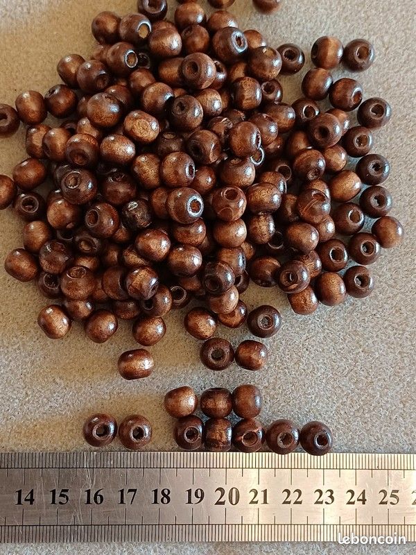 200 Perles bois (P03) (image 3)