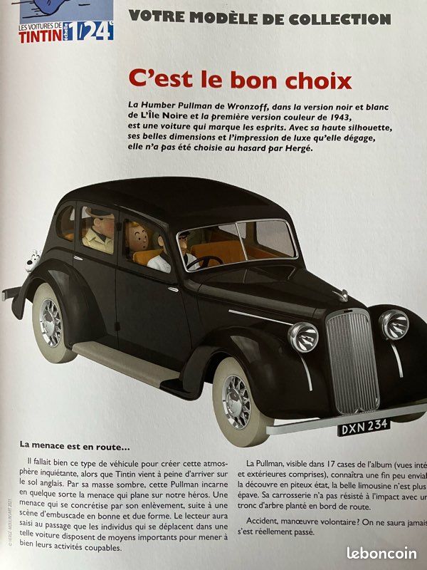 No69-Tintin collection d'automobile Hachette 1/24- : La