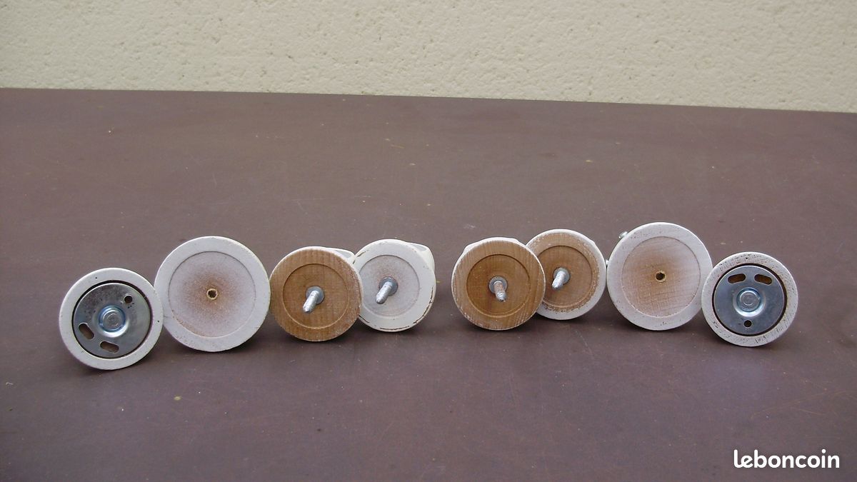 Supports tringle rideaux complet embouts bois et visses (image 2)