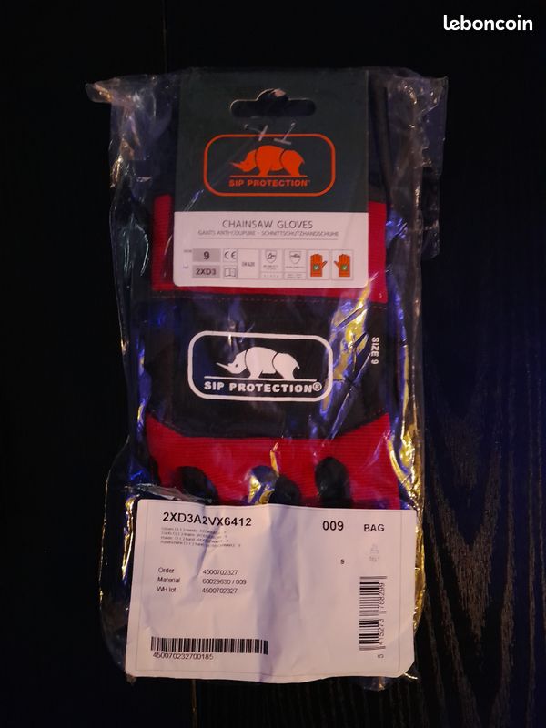 Paire de gants anticoupure pour tronçonneuse (image 1)