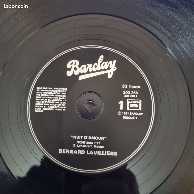 Bernard Lavilliers – Nuit D'amour - vinyle 33T + Maxi (image 4)