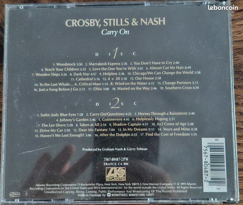 CD Crosby, Stills & Nash – Carry On (double CD) (image 1)