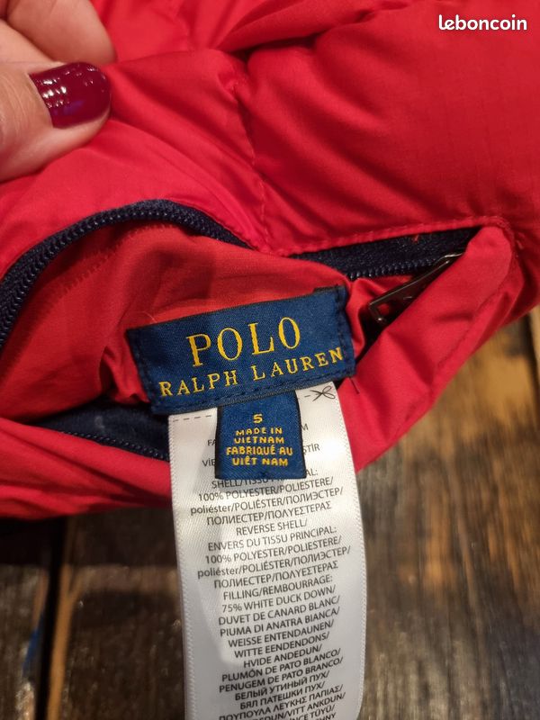 Reversible Doudoune Sans Manche Blanche Ralph Lauren Polo Ralph