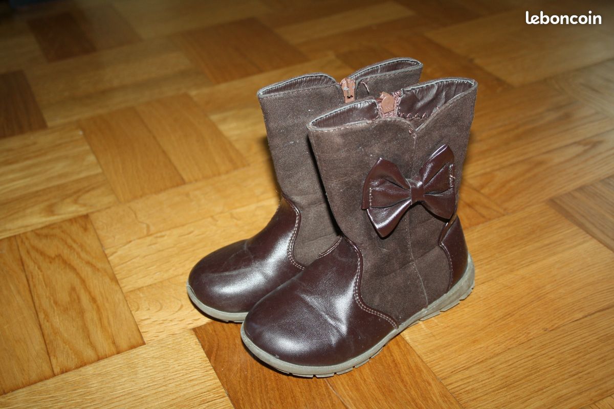 Botte fille avec noeud - Marron - T 29 - Bon Etat (image 1)
