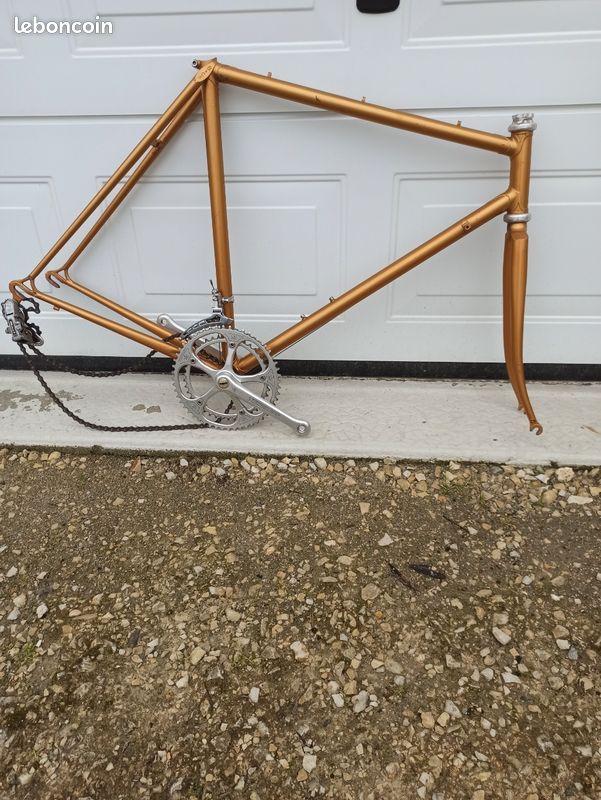 Cadre Vélo Route Vintage NAKAGAWA Chromoly - Taille Inconnue - Occasion Avec Rayures - Pièces Manquantes