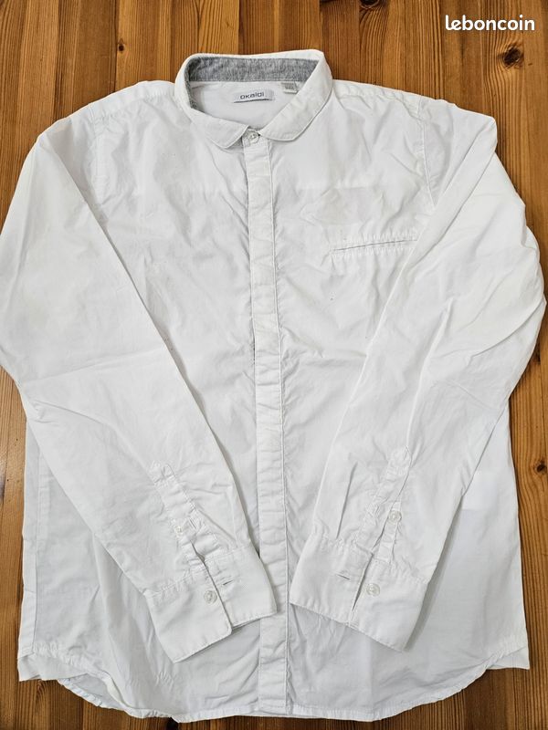 Chemise blanche Okaïdi garçon 14 ans (image 1)