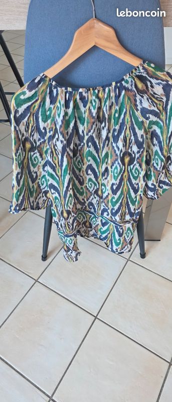 Belle tunique en soie taille M (image 2)