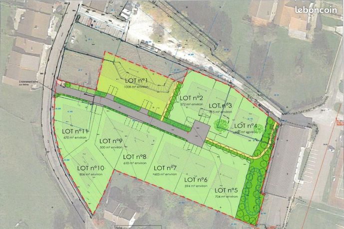 Terrain 806 m² Hautecourt Romaneche
