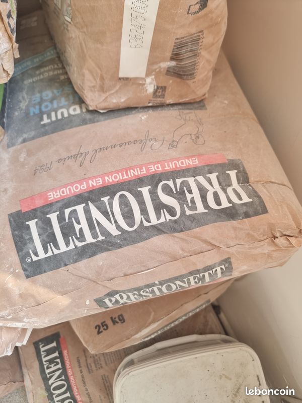 Lot de 10 sacs d'enduit de finition et de lissage Prestonett (image 1)