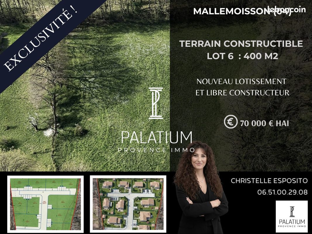 Terrain 400 m² · à Mallemoisson · 400 m² · 70 000 €