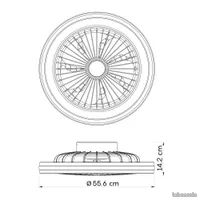 2 ventilateurs de plafonfs MANTRA, 56 cm, état NEUF (image 2)