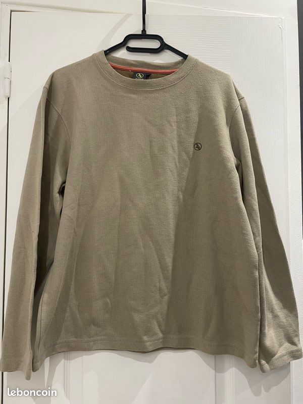 Pull col rond AIGLE taille L beige/camel (image 1)