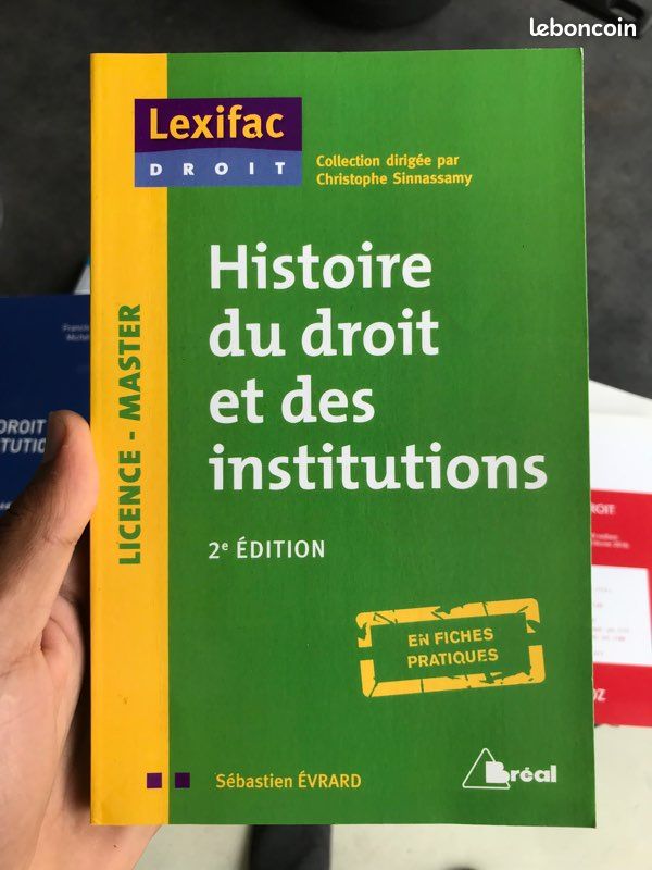 Histoire du droit et des institutions 2e édition en fiches pratique (image 1)