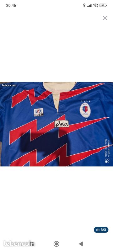 Maillot Rugby Vintage Stade Français Domicile - Adidas - Taille L