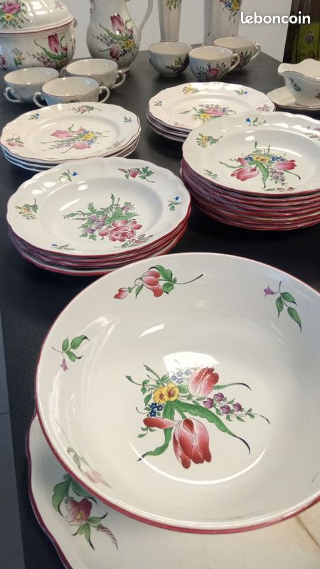 Gros lot de service de porcelaine de Lunéville (image 3)