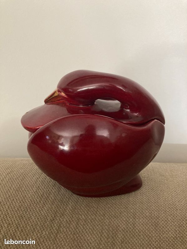 Bonbonnière cygne CAB céramique d’art, de Bordeaux, art déco (image 6)