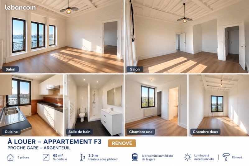 Appartement 3 pièces 65 m² · à Argenteuil · 65 m² · 1 390 €/mois