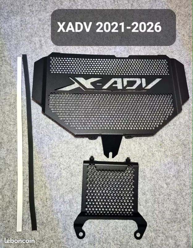 [132] Protège Radiateur Grille de cache radiateur d'eau Honda X-ADV 750 Aluminium Noir PHASE 2 2021 2022 2023 2024 2025 2026 piece pièces XADV750 X ADV 750 ph2 (image 3)