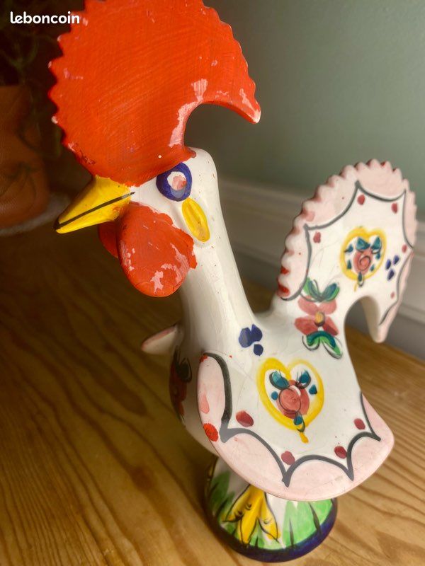 Ancien Minuteur De Cuisine Motif Coq - Vintage, Fonctionnel, Avec Marques D'usage
