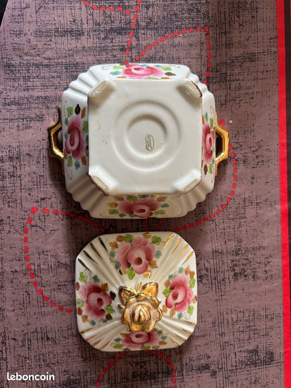 Boîte à bijoux / pot en porcelaine russe vintage (image 4)